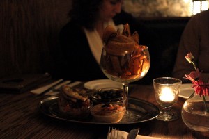 Elegant munchie plate at L'Assommoir