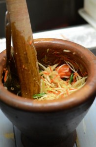 green papaya mortar