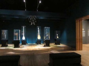 Musical instruments set in a sumptuous backdrop