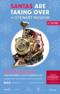 The popular Santas Are Taking Over the Stewart Museum exhibition returns to the Stewart Museum until Jan. 8, 2017