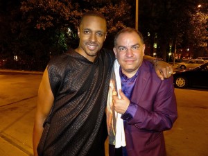 Fredy V and Ron RoXtar after the Jazz fest Prince tribute. July 8th 2016
